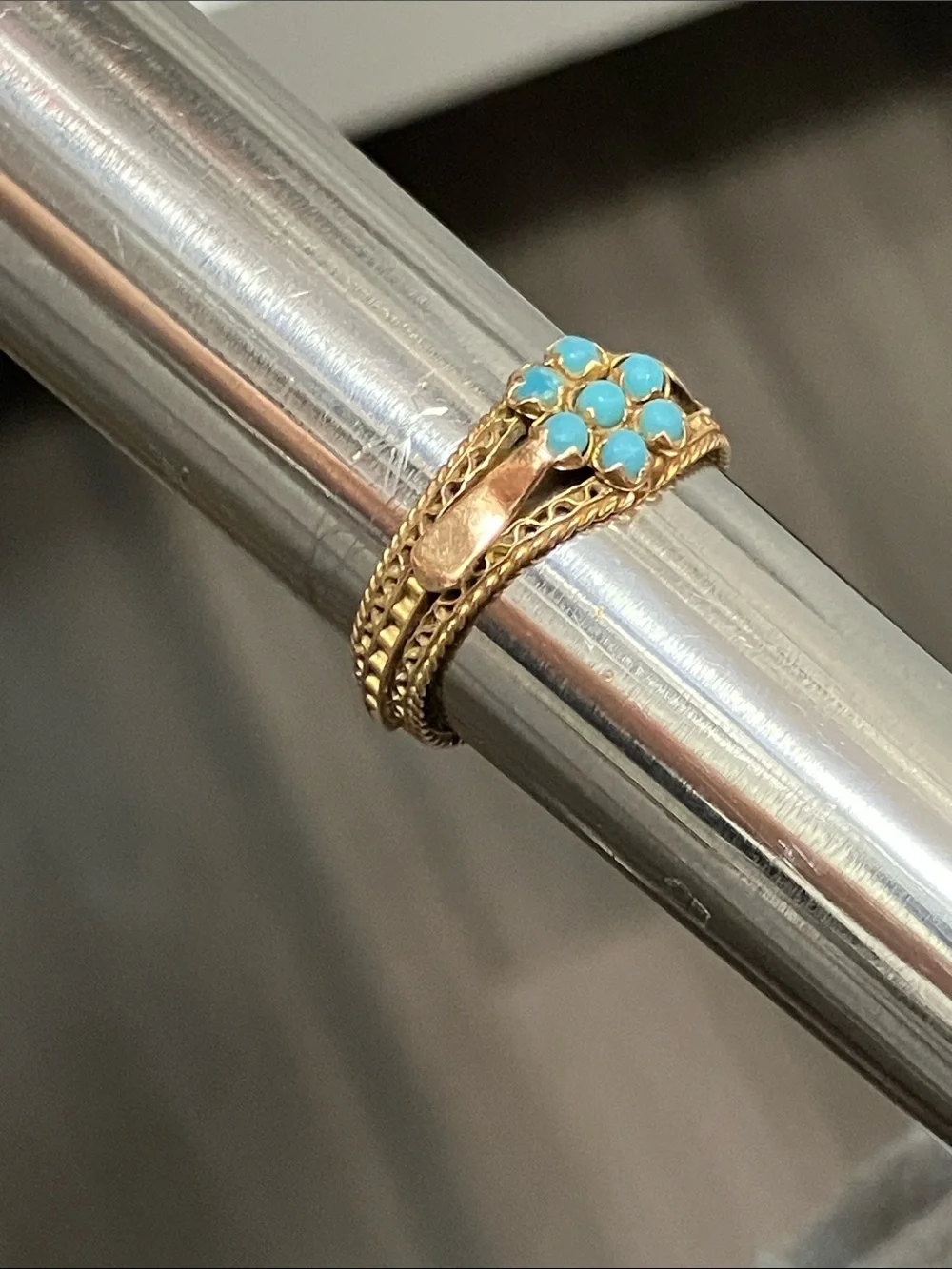 15K Gold Victorian Turquoise ring - Picture 17 of 17
